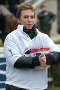 9 January 2005; Snooker player Ken Doherty collecting for GOAL in aid of the victims of the Asian Tsunami disaster. Leopardstown Racecourse, Dublin. Picture credit; Brendan Moran / SPORTSFILE