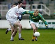 9 January 2005; Graham Geraghty, Meath, in action against Mick Foley, Kildare. O'Byrne Cup, Quarter-Final, Kildare v Meath, St. Conleth's Park, Newbridge, Co. Kildare. Picture credit; Ray McManus / SPORTSFILE