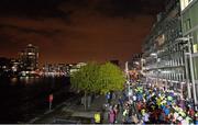 13 November 2013; A general view of competitors in action during the Lifestyle Sports Run in the Dark 2013. Hanover Quay, Dublin. Picture credit: Ramsey Cardy / SPORTSFILE