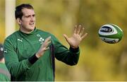 14 November 2013; Ireland's Devin Toner in action during squad training ahead of their Guinness Series International match against Australia on Saturday. Ireland Rugby Squad Training, Carton House, Maynooth, Co. Kildare. Picture credit: Stephen McCarthy / SPORTSFILE