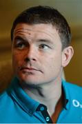 14 November 2013; Ireland's Brian O'Driscoll speaking to the media during a press conference ahead of their Guinness Series International match against Australia on Saturday. Ireland Rugby Press Conference, Carton House, Maynooth, Co. Kildare. Picture credit: Stephen McCarthy / SPORTSFILE