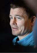 14 November 2013; Ireland's Brian O'Driscoll speaking to the media during a press conference ahead of their Guinness Series International match against Australia on Saturday. Ireland Rugby Press Conference, Carton House, Maynooth, Co. Kildare. Picture credit: Stephen McCarthy / SPORTSFILE