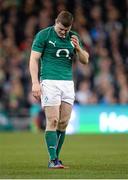 16 November 2013; Ireland's Brian O'Driscoll reacts after picking up a knock to his face. Guinness Series International, Ireland v Australia, Aviva Stadium, Lansdowne Road, Dublin. Picture credit: Stephen McCarthy / SPORTSFILE