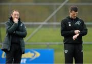 17 November 2013; Republic of Ireland assistant manager Roy Keane with manager Martin O'Neill during squad training ahead of their friendly international match against Poland on Tuesday. Republic of Ireland Squad Training, Gannon Park, Malahide, Co. Dublin. Picture credit: David Maher / SPORTSFILE