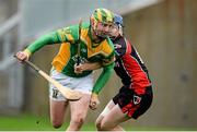 17 November 2013; Ger Healion, Kilcormac/Killoughey, in action against Conor O'Leary, Oulart the Ballagh. AIB Leinster Senior Club Hurling Championship, Semi-Final, Kilcormac/Killoughey, Offaly v Oulart the Ballagh, Wexford. O'Connor Park, Tullamore, Co. Offaly. Picture credit: Matt Browne / SPORTSFILE