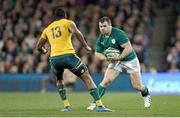 16 November 2013; Cian Healy, Ireland, is tackled by Tevita Kuridrani, Australia. Guinness Series International, Ireland v Australia, Aviva Stadium, Lansdowne Road, Dublin. Picture credit: John Dickson / SPORTSFILE