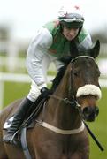 27 January 2005; Monty's Pass, with Barry Geraghty up, on the way to the start of the MacLochlainn Limited Kinloch Brae Steeplechse. Thurles Racecourse, Co. Tipperary. Picture credit; Matt Browne / SPORTSFILE