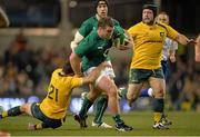 16 November 2013; Jack McGrath, Ireland, is tackled by Nic White, 21, Australia. Guinness Series International, Ireland v Australia, Aviva Stadium, Lansdowne Road, Dublin. Picture credit: Brendan Moran / SPORTSFILE