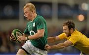 16 November 2013; Luke Marshall, Ireland, is tackled by Nic White, Australia. Guinness Series International, Ireland v Australia, Aviva Stadium, Lansdowne Road, Dublin. Picture credit: Brendan Moran / SPORTSFILE