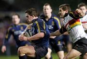 30 January 2005; Niall Ronan, Leinster, in action against Gareth Baber, The Dragons. Celtic League 2004-2005, Pool 1, Leinster v The Dragons, Lansdowne Road, Dublin. Picture credit; Brian Lawless / SPORTSFILE