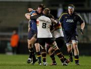 30 January 2005; Ciaran Potts, Leinster, in action against Rhys Oakley (8) and Gareth Baber, The Dragons. Celtic League 2004-2005, Pool 1, Leinster v The Dragons, Lansdowne Road, Dublin. Picture credit; Brian Lawless / SPORTSFILE