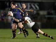 30 January 2005; Felipe Contepomi, Leinster, in action against Craig Warlow, The Dragons. Celtic League 2004-2005, Pool 1, Leinster v The Dragons, Lansdowne Road, Dublin. Picture credit; Brian Lawless / SPORTSFILE