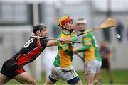 17 November 2013; Dylan Murray, Kilcormac/Killoughey, in action against Michael Jacob, Oulart the Ballagh. AIB Leinster Senior Club Hurling Championship, Semi-Final, Kilcormac/Killoughey, Offaly v Oulart the Ballagh, Wexford. O'Connor Park, Tullamore, Co. Offaly. Picture credit: Matt Browne / SPORTSFILE