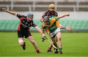 17 November 2013; Kevin Grogan, Kilcormac/Killoughey, in action against Conor O'Leary, Oulart the Ballagh. AIB Leinster Senior Club Hurling Championship, Semi-Final, Kilcormac/Killoughey, Offaly v Oulart the Ballagh, Wexford. O'Connor Park, Tullamore, Co. Offaly. Picture credit: Matt Browne / SPORTSFILE