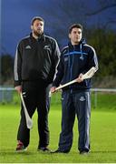 20 November 2013; With Ireland taking on the All Blacks this Sunday, AIG hosted an All Blacks v All Blues skills challenge in Westmanstown, Dublin, today. AIG sponsor both New Zealand Rugby and Dublin GAA and stars from both teams were in attendance as they tried different skills from across all codes as former Dubs sharp shooter Charlie Redmond kept score. In attendance are New Zealand Rugby player Jeremy Thrush and Dublin footballer Bernard Brogan. Further information about the AIG partnership with Dublin GAA and New Zealand Rugby can be found on www.AIG.ie as well as information on how to win the ultimate All Blacks Experience this weekend. All Blacks v All Blues Skills Challenge, Hosted by AIG, Garda RFC, Westmanstown, Co. Dublin. Picture credit: Brendan Moran / SPORTSFILE