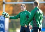 22 November 2013; Ireland's Brian O'Driscoll and Luke Fitzgerald, right, during squad training ahead of their Guinness Series International match against New Zealand on Sunday. Ireland Rugby Squad Training, Carton House, Maynooth, Co. Kildare.  Picture credit: Stephen McCarthy / SPORTSFILE