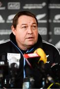 22 November 2013; New Zealand head coach Steve Hansen during a media day ahead of their Guinness Series International match against Ireland on Sunday. New Zealand Media Day, Castleknock Hotel & Country Club, Castleknock, Co. Dublin. Picture credit: David Maher / SPORTSFILE