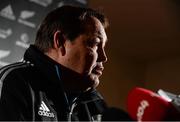 22 November 2013; New Zealand head coach Steve Hansen during a media day ahead of their Guinness Series International match against Ireland on Sunday. New Zealand Media Day, Castleknock Hotel & Country Club, Castleknock, Co. Dublin. Picture credit: David Maher / SPORTSFILE