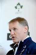 22 November 2013; Ireland head coach Joe Schmidt during a press conference ahead of their Guinness Series International match against New Zealand on Sunday. Ireland Rugby Press Conference, Carton House, Maynooth, Co. Kildare. Picture credit: Stephen McCarthy / SPORTSFILE