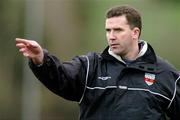 6 February 2005; Liam Hayes, Carlow manager, issues his istructions during the game. Allianz National Football League, Division 2A, Monaghan v Carlow, O'Neill Park, Clontibrit, Co. Monaghan. Picture credit; Pat Murphy / SPORTSFILE