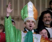 6 February 2005; Ireland fan Dermot Keaney, dressed as St Patrick before the game. RBS Six Nations Championship 2005, Italy v Ireland, Stadio Flamino, Rome, Italy. Picture credit; Brian Lawless / SPORTSFILE