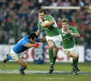 6 February 2005; Geordan Murphy, Ireland, in action against Gonzalo Canale, Italy. RBS Six Nations Championship 2005, Italy v Ireland, Stadio Flamino, Rome, Italy. Picture credit; Brendan Moran / SPORTSFILE