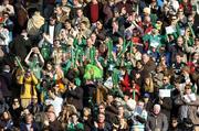 6 February 2005; Ireland fans cheer on their side against Italy. RBS Six Nations Championship 2005, Italy v Ireland, Stadio Flamino, Rome, Italy. Picture credit; Brendan Moran / SPORTSFILE