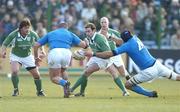 6 February 2005; Geordan Murphy, Ireland, in action against Andrea Lo Cicero and Santiago Dellape (4), Italy. RBS Six Nations Championship 2005, Italy v Ireland, Stadio Flamino, Rome, Italy. Picture credit; Brendan Moran / SPORTSFILE