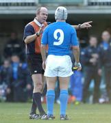 6 February 2005; Referee Paddy O'Brien has a word with Alessandro Troncon, Italy. RBS Six Nations Championship 2005, Italy v Ireland, Stadio Flamino, Rome, Italy. Picture credit; Brendan Moran / SPORTSFILE