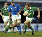 6 February 2005; Denis Hickie, Ireland, in action against Italy. RBS Six Nations Championship 2005, Italy v Ireland, Stadio Flamino, Rome, Italy. Picture credit; Brendan Moran / SPORTSFILE