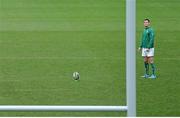 23 November 2013; Ireland's Jonathan Sexton lines up his kick during kicking practice at the captain's run ahead of their Guinness Series International match against New Zealand on Sunday. Ireland Rugby Squad Captain's Run, Aviva Stadium, Lansdowne Road, Dublin. Picture credit: Matt Browne / SPORTSFILE