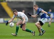 24 November 2013; Adam Tyrrell, Moorefield, in action against Tommy Fitzgerald, Portlaoise. AIB Leinster Senior Club Football Championship Semi-Final, Portlaoise, Laois v Moorefield, Kildare. O'Moore Park, Portlaoise, Co. Laois. Picture credit: Matt Browne / SPORTSFILE