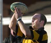 5 February 2005; Justin Hannon, Co. Carlow. AIB All Ireland League 2004-2005, Division 1, Co. Carlow v Shannon, Oak Park, Co. Carlow. Picture credit; Matt Browne / SPORTSFILE