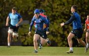 26 November 2013; Leinster's Luke McGrath and John Cooney, right, in action during squad training ahead of their Celtic League 2013/14, Round 9, game against Scarlets on Saturday. Leinster Rugby Squad Training & Press Briefing, Rosemount, UCD, Belfield, Dublin. Picture credit: Brendan Moran / SPORTSFILE
