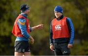 26 November 2013; Leinster's Luke Fitzgerald, left, and Ian Madigan during squad training ahead of their Celtic League 2013/14, Round 9, game against Scarlets on Saturday. Leinster Rugby Squad Training & Press Briefing, Rosemount, UCD, Belfield, Dublin. Picture credit: Brendan Moran / SPORTSFILE