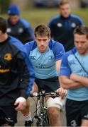 26 November 2013; Leinster's Dominic Ryan arrives for squad training ahead of their Celtic League 2013/14, Round 9, game against Scarlets on Saturday. Leinster Rugby Squad Training & Press Briefing, Rosemount, UCD, Belfield, Dublin. Picture credit: Brendan Moran / SPORTSFILE