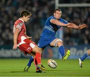 30 November 2013; Aled Thomas, Scarlets, in action against Rhys Ruddock, Leinster. Celtic League 2013/14, Round 9, Leinster v Scarlets, RDS, Ballsbridge, Dublin. Photo by Sportsfile