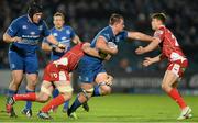 30 November 2013; Rhys Ruddock, Leinster, is tackled by John Barclay, left, and Josh Lewis, Scarlets. Celtic League 2013/14 Round 9, Leinster v Scarlets, RDS, Ballsbridge, Dublin. Photo by Sportsfile