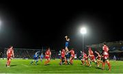 30 November 2013; Leo Cullen, Leinster, takes possession in a lineout. Celtic League 2013/14 Round 9, Leinster v Scarlets, RDS, Ballsbridge, Dublin.  Picture credit: Stephen McCarthy / SPORTSFILE