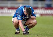 20 February 2005; Johnny Daly, Kilmurray-Ibrickane, shows his dissapointment at the end of the game. AIB All-Ireland Club Senior Football Championship Semi-Final, Ballina Stephenites v Kilmurray-Ibrickane, Pearse Stadium, Galway. Due to a colour clash both teams wear their provincial colours. Picture credit; Pat Murphy / SPORTSFILE