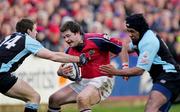 20 February 2005; Marcus Horan, Munster, in action against Rory Lamont (left) and Steve Swindall, Glasgow Rugby. Celtic League 2004-2005, Pool 1, Munster v Glasgow Rugby, Thomond Park, Limerick. Picture credit; Kieran Clancy / SPORTSFILE