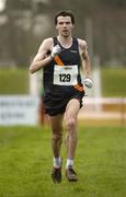 19 February 2005; Eventual second place Mark Kenneally, Clonliffe Harriers A.C. 'A', approaches the finish during the Senior Mens event. AAI National Inter Club Cross Country Championships, Santry, Dublin. Picture credit; Brian Lawless / SPORTSFILE