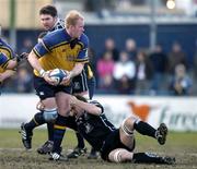 6 March 2005; Des Dillon, Leinster, in action against James Bater, The Ospreys. Celtic League 2004-2005, Pool 1, Leinster v The Ospreys, Donnybrook, Dublin. Picture credit; Brian Lawless / SPORTSFILE