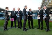 9 December 2013;  At the launch of the Second Report of the Football Review Committee is Uachtarán Chumann Lúthchleas Gael Liam Ó Néill with committee members, from left, David Kelly, Seamus McCarthy, Tim Healy, Kevin Griffin, Paul Earley, and Tony Scullion. Croke Park, Dublin. Photo by Sportsfile