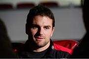 10 December 2013; Ulster's Jared Payne during a press conference ahead of their Heineken Cup 2013/14, Pool 6, Round 4, game against Benetton Treviso on Saturday. Ulster Rugby Press Conference, Ravenhill Park, Belfast, Co. Antrim. Picture credit: Oliver McVeigh / SPORTSFILE