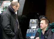 8 March 2005; British and Irish lions head coach Sir Clive Woodward with Irish coach Eddie O'Sullivan after Ireland rugby squad training. Terenure Rugby Club, Dublin. Picture credit; Matt Browne / SPORTSFILE