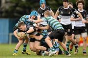 11 December 2013; Patrick O'Brien, Newbridge College, in action against, St. Gerard’s School. Leinster Schools Junior Section B League Final, St. Gerard’s School v Newbridge College, Templeville Road, Dublin. Picture credit: Matt Browne / SPORTSFILE