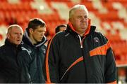11 December 2013; Paul Grimley, Armagh Manager, right, along with Peter McDonnell and Kieran McGeeney, Armagh assistant managers before the game. O'Fiach Cup, Armagh v Derry, Athletic Grounds, Armagh. Picture credit: Oliver McVeigh / SPORTSFILE