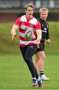 17 October 2013; Ulster's Andrew Trimble during squad training ahead of their Heineken Cup 2013/14, Pool 5, Round 4, game against Benetton Treviso on Saturday. Ulster Rugby Squad Training, Pirrie Park, Methodist College Playing fields, Belfast, Co. Antrim. Picture credit: Oliver McVeigh / SPORTSFILE