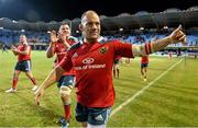 14 December 2013; Munster's BJ Botha acknowledes supporters after defeating Perpignan. Heineken Cup 2013/14, Pool 6, Round 4, Perpignan v Munster. Stade Aimé Giral, Perpignan, France. Picture credit: Diarmuid Greene / SPORTSFILE